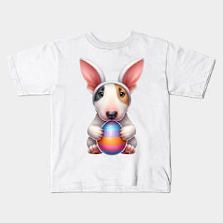 Easter Bull Terrier Dog Kids T-Shirt